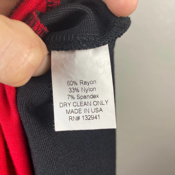 Amanda Uprichard Dress Mini Red Black Long Sleeve Size Small - Picture 10 of 10